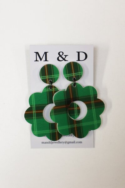 M & D Patterned Flower Stud Earring-gift-guide-Hello Cyril.