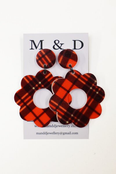 M & D Patterned Flower Stud Earring-gift-guide-Hello Cyril.