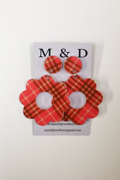 M & D Patterned Flower Stud Earring-gift-guide-Hello Cyril.