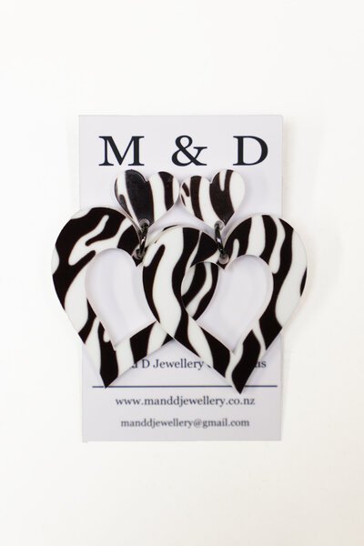 M & D Patterned Heart Earring-gift-guide-Hello Cyril.