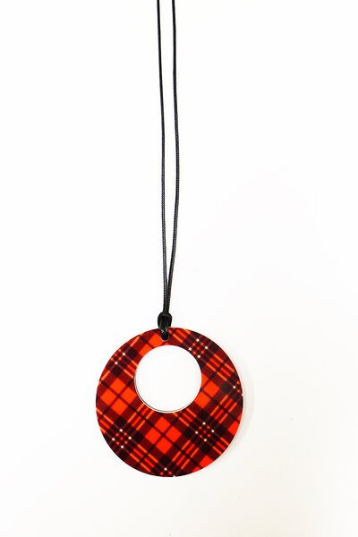 M & D Tartan Circle Necklace-gift-guide-Hello Cyril.