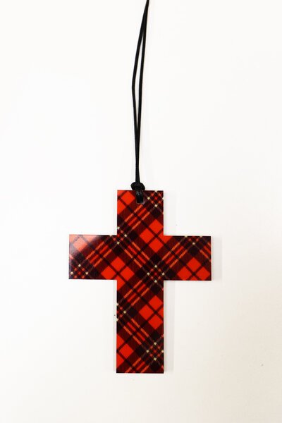 M & D Tartan Cross Necklace-gift-guide-Hello Cyril.