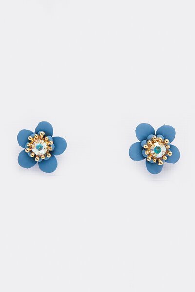 Stella + Gemma Flower Earring w Stone-gift-guide-Hello Cyril.