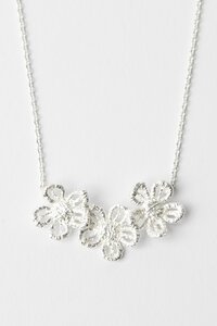 Stella + Gemma 3 Brushed Flowers Necklace