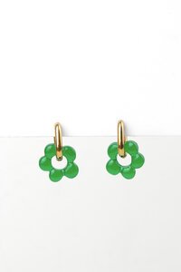 Stella + Gemma Large Resin Flower Hoop Earring