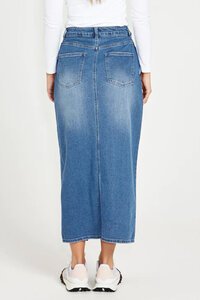 Sass Emerald Denim Maxi Skirt