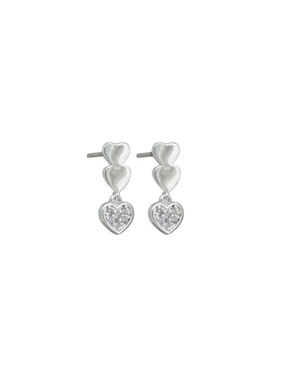 Tiger Tree Triple Heart Crystal Earring