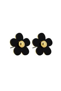 Tiger Tree Large Black Daisy Studs