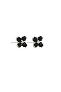 Tiger Tree Black Flower Studs