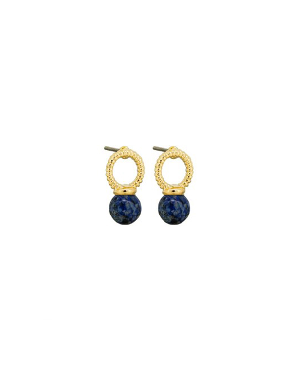 Tiger Tree Blue Porta Bell Earring