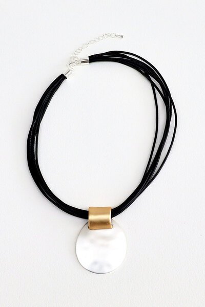 Archer House Double Disc Choker Necklace-gift-guide-Hello Cyril.