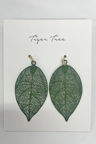 Tiger Tree Leaf Earring-hc-shop-by-style-Hello Cyril.