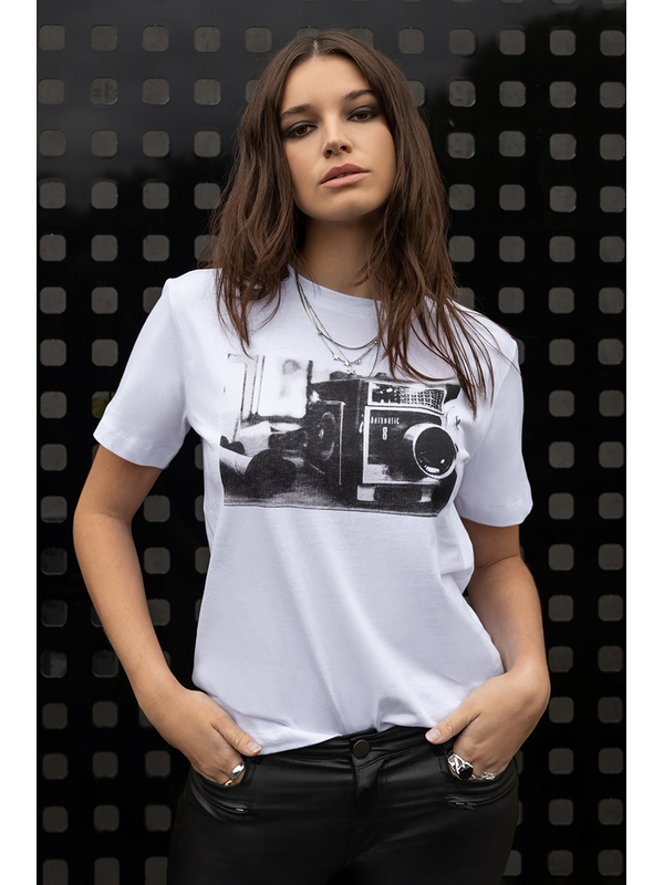 Storm Lights Camera Print Tee