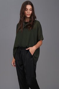 Storm Relaxed Sheer Short Sleeve Top