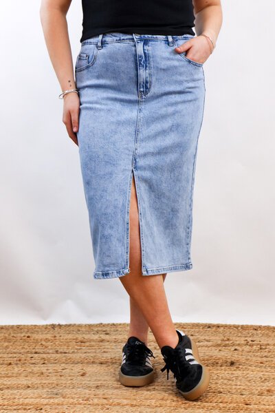 Wakee Denim Midi Skirt-hc-new-Hello Cyril.