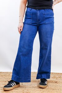 Wakee Wide Leg Pocket Jeans