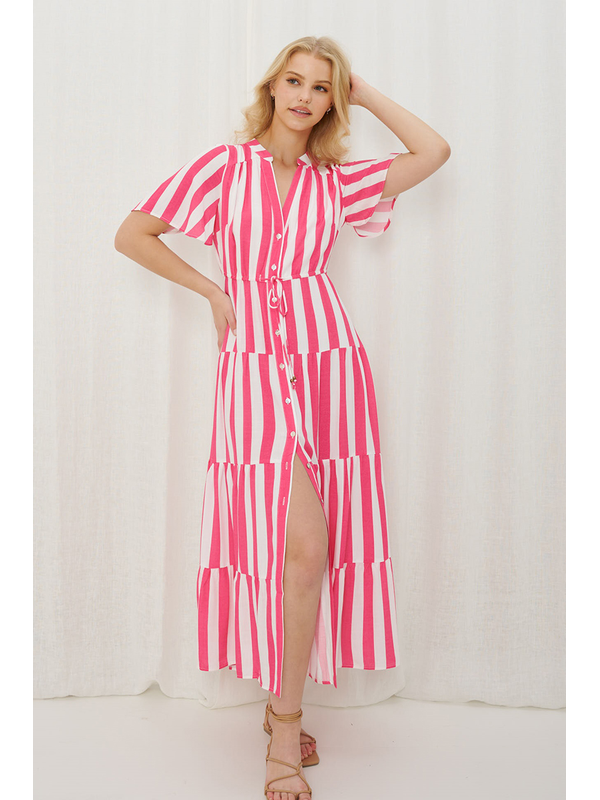 Iris Maxi Lollipop Stripe Maxi Dress