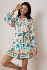 Iris Maxi Portofino Mini Shirt Dress