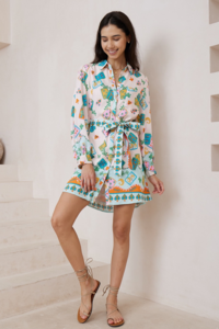 Iris Maxi Portofino Mini Shirt Dress