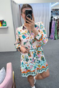 Iris Maxi Portofino Mini Shirt Dress