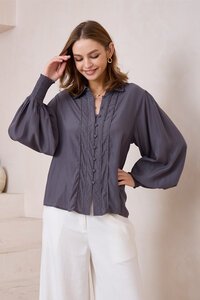 Iris Maxi Lace Trim Shirt