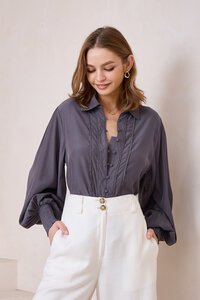 Iris Maxi Lace Trim Shirt