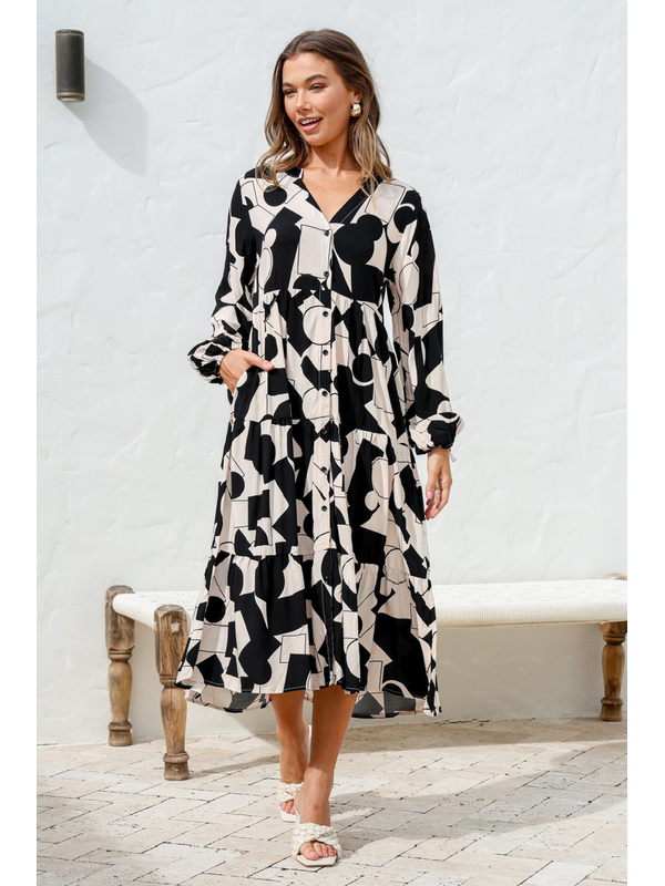 Grace + Co George Town Tier Midi Dress