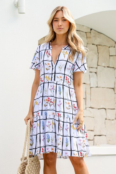 Grace + Co Flora Square Tier Dress-hc-new-Hello Cyril.