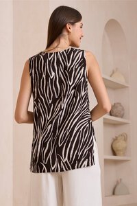 Iris Maxi Zebra Relaxed Sleeveless Top