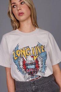 Storm Eagle Print Bone Tee