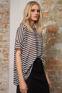 Storm Stripe Oversized Top