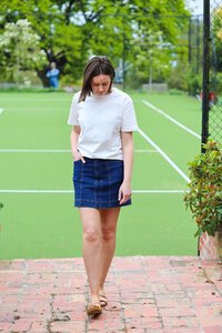 Wakee Indigo Fly Front Skirt