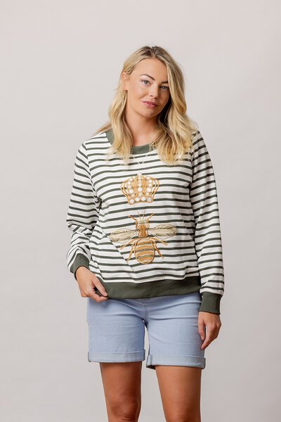 Moss Queen Bee Sweat-hc-new-Hello Cyril.