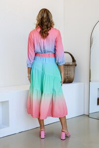 Joop & Gypsy Zoey Ombre Midi Tie Dress