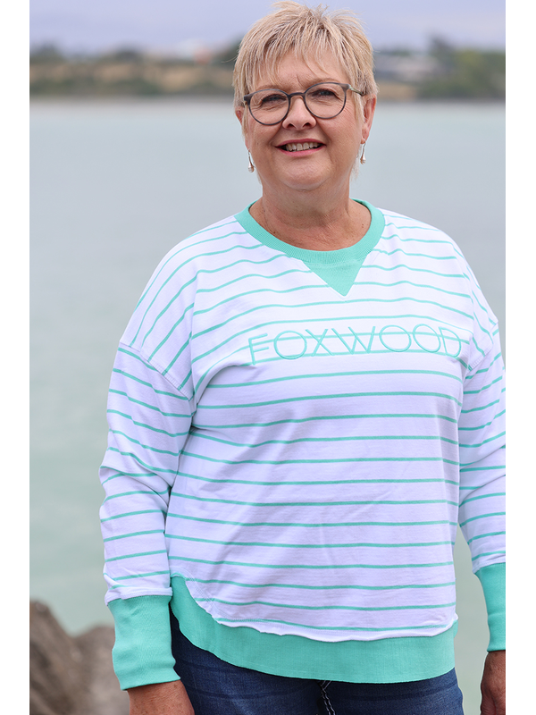 Foxwood Neon Stripe Simplified Crew