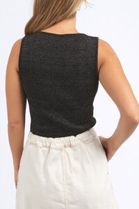 Foxwood Tessa Metallic Knit Tank