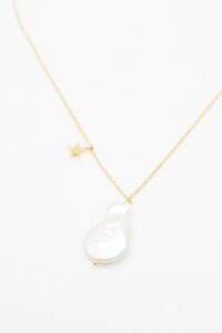 Stella + Gemma Star and Pearl Pendant Necklace