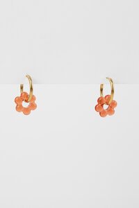 Stella + Gemma Resin Flower Hoop Earrings