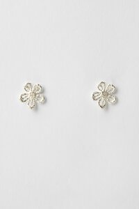 Stella + Gemma Brushed Flower Earrings