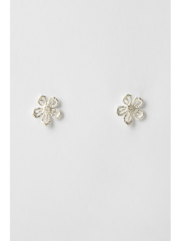 Stella + Gemma Brushed Flower Earrings