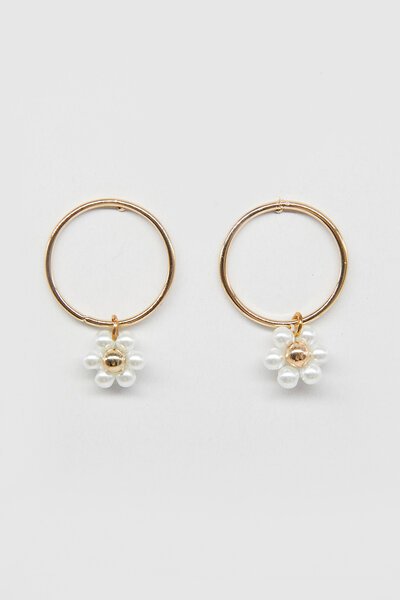 Stella + Gemma Pearl Daisy Hoop Earrings-gift-guide-Hello Cyril.