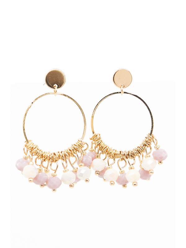 Stella + Gemma Hoops With Beads Earrings