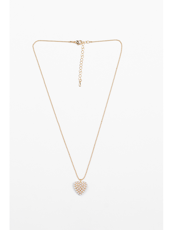 Stella + Gemma Heart Pearls Necklace