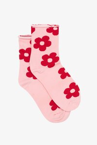 Antler Red Daisies Socks