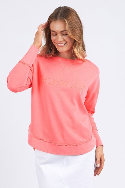 Foxwood Neon Coral Simplified Crew-hc-new-Hello Cyril.