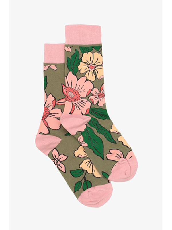 Antler Pink Flower Market Sock