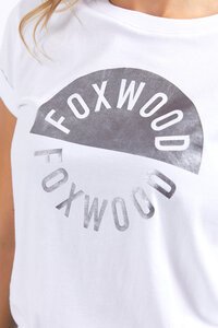 Foxwood White Outline Tee