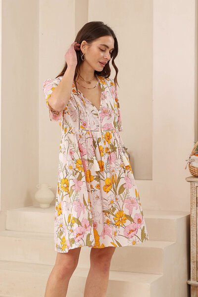 Iris Maxi Boho Rosella Babydoll Dress-hc-new-Hello Cyril.