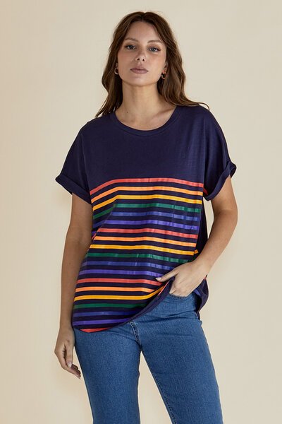 Betty Basics Hailey Stripe Tee-natural-fibres-Hello Cyril.