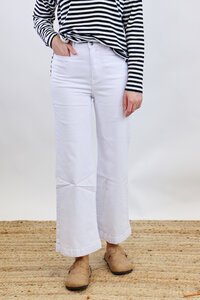 Wakee Wide Leg White Jean